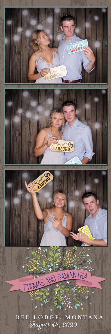Sammy and Thomas Wedding | View more photos from the event at gallery.photoboothbillings.com/u/PhotoBoothBillings/Sammy-and-Thomas-Wedding